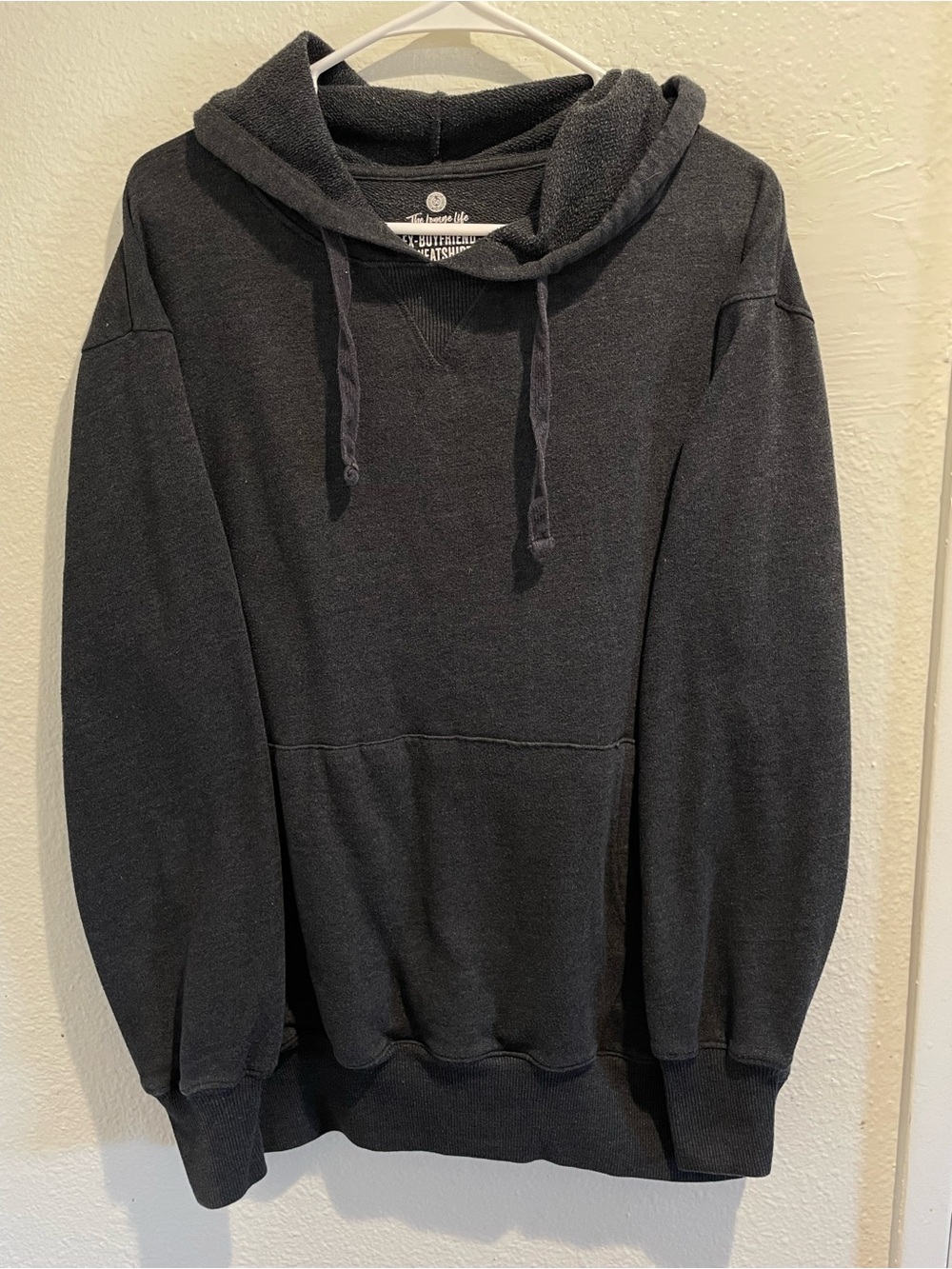 ✨SO The Lounge Life Oversized Ex-Boyfriend Hoodie Large Charcoal Gray✨